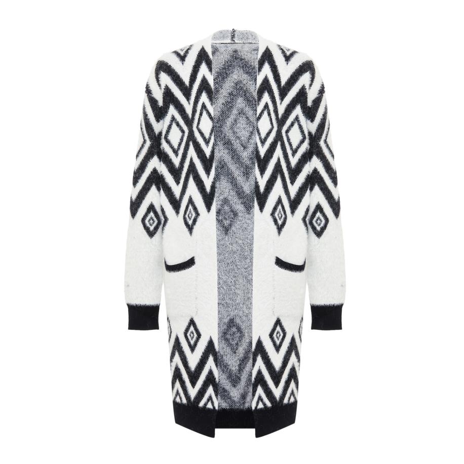 ebeeza ebeeza Gebreid vest zwart / wit -
