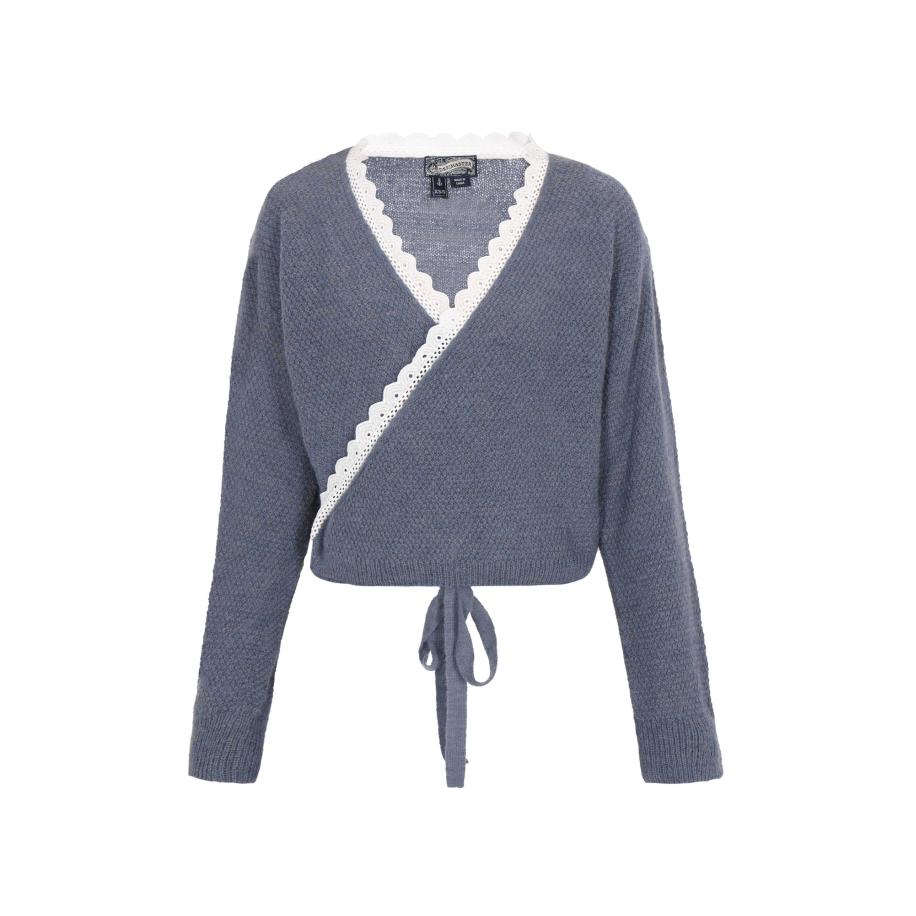 DreiMaster DreiMaster Vintage Gebreid vest basaltgrijs / wit -