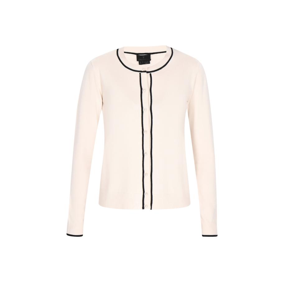 DreiMaster DreiMaster Klassik Gebreid vest crème / zwart -