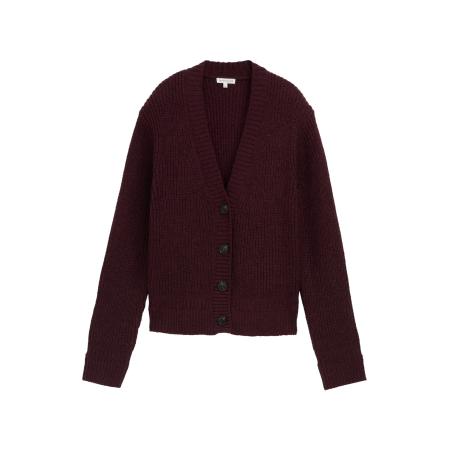 Tom Tailor TOM TAILOR Gebreid vest wijnrood
