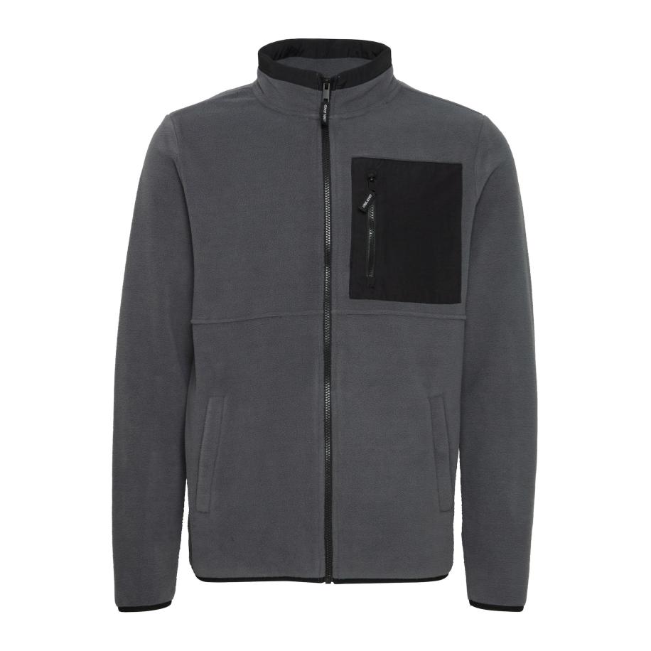 Blend BLEND Fleece jas Bhfloritz donkergrijs / zwart -
