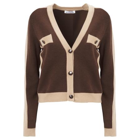 Influencer Influencer Gebreid vest lichtbeige