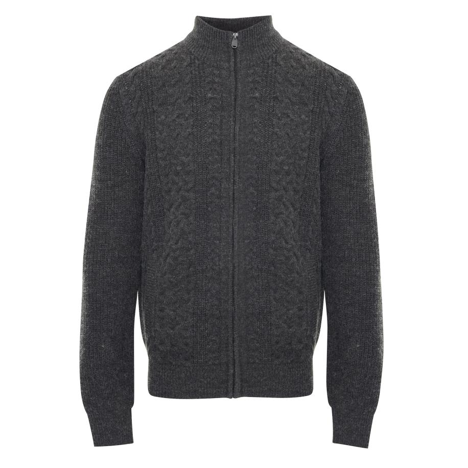 Threadbare Threadbare Gebreid vest Kade antraciet -