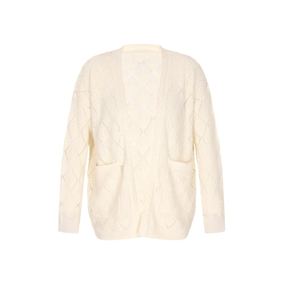 DreiMaster DreiMaster Vintage Gebreid vest Comfy wolwit -