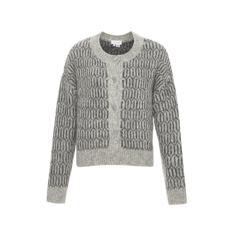 caneva caneva Gebreid vest grijs / donkergrijs -