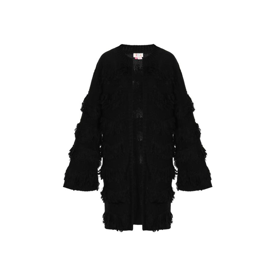 IZIA IZIA Gebreid vest zwart -