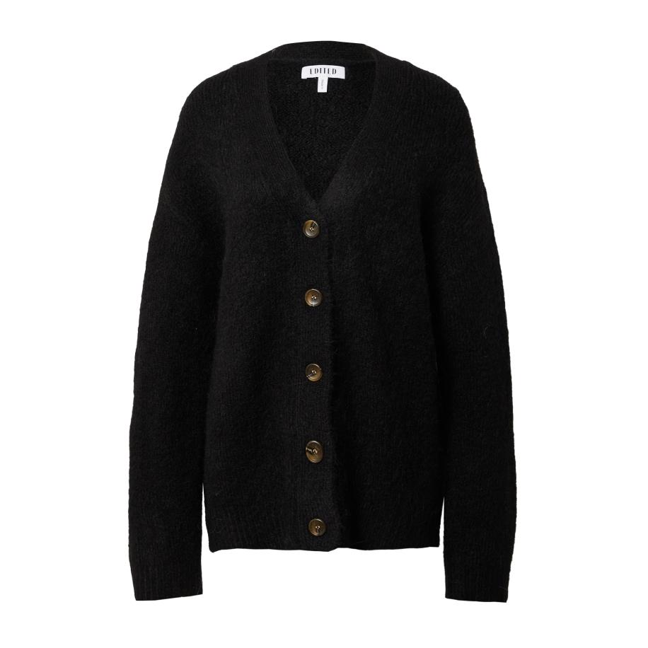 EDITED EDITED Gebreid vest Peyton zwart -