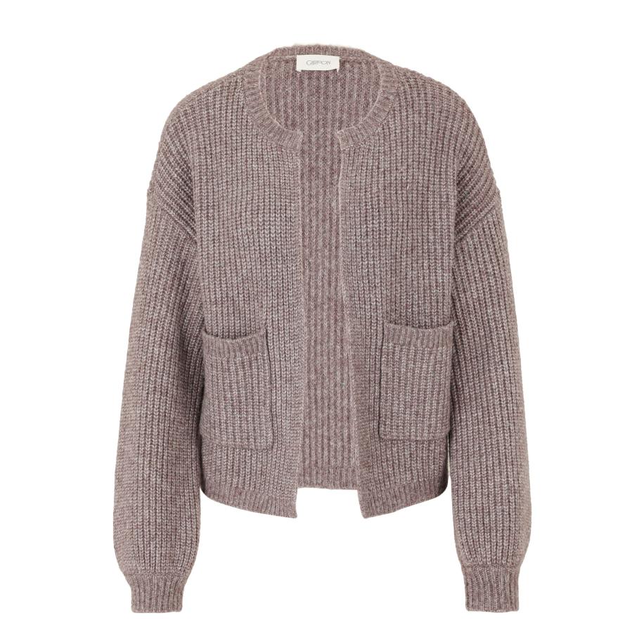 Cartoon Cartoon Gebreid vest aubergine -