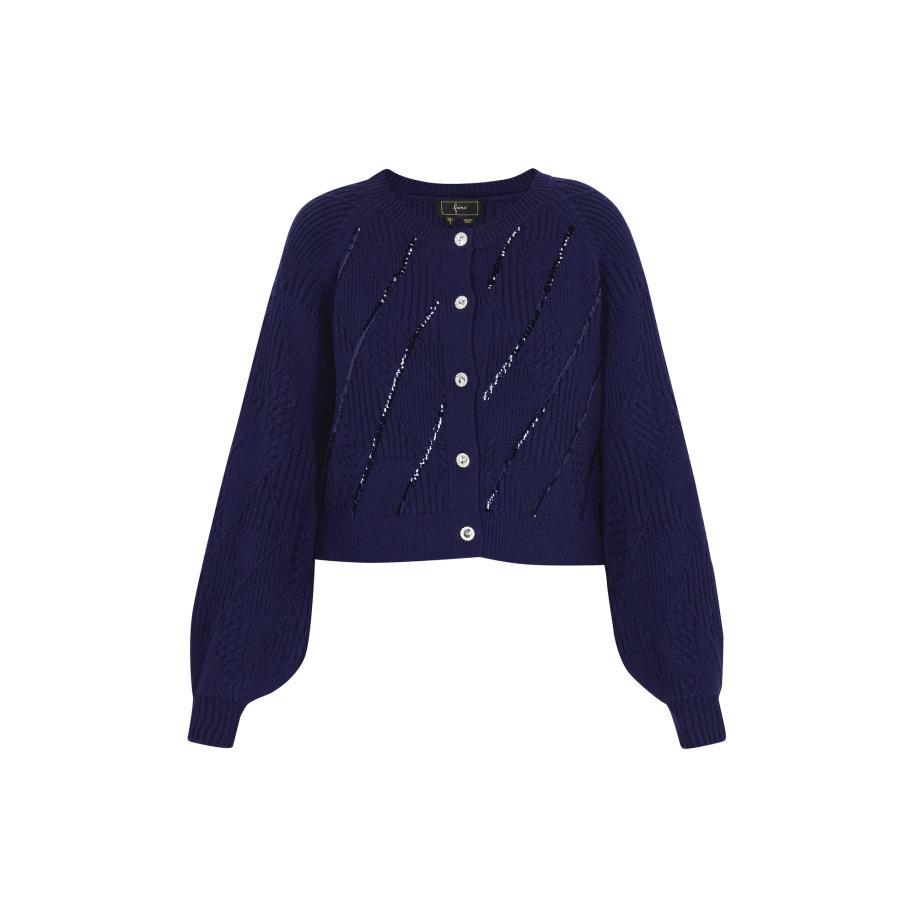 Faina faina Gebreid vest navy -