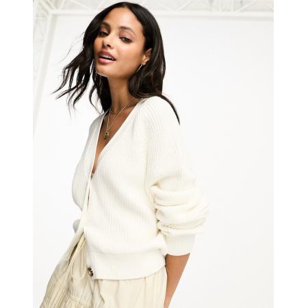 Monki Gebreid vest in wit