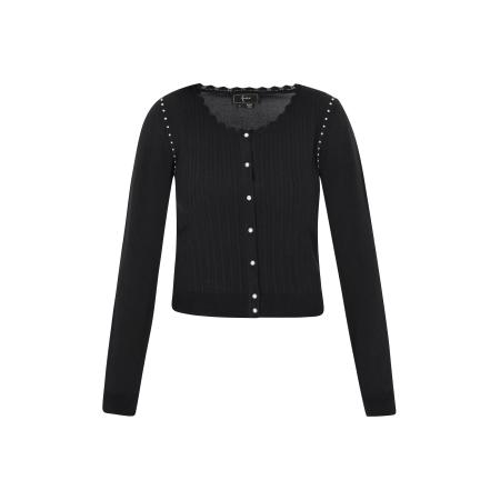 Faina faina Gebreid vest zwart