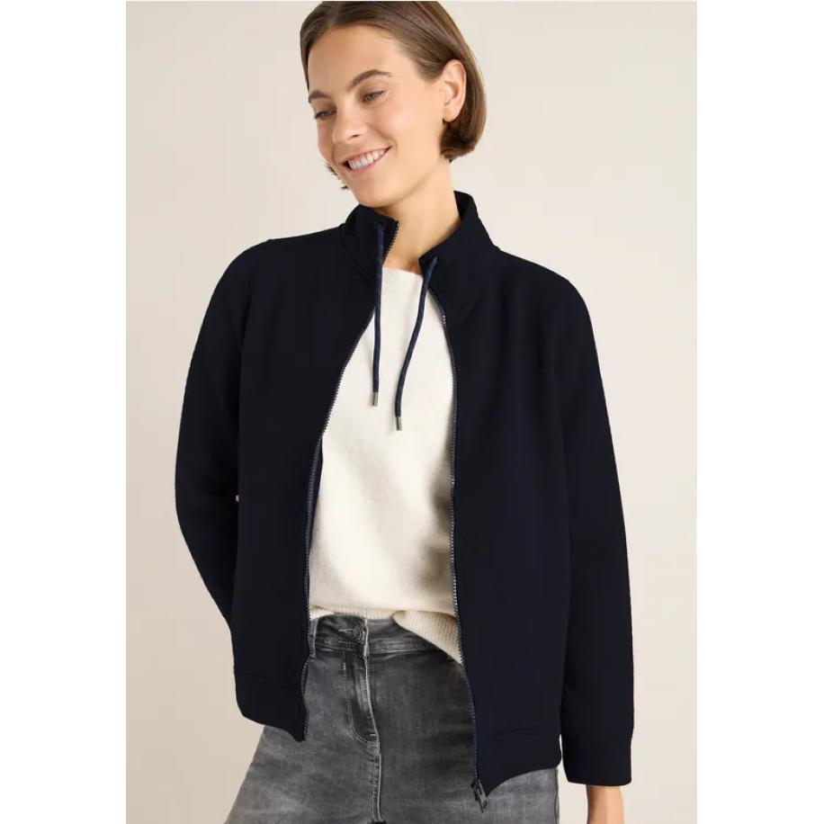 CECIL Sweatjack met textuur Blauw