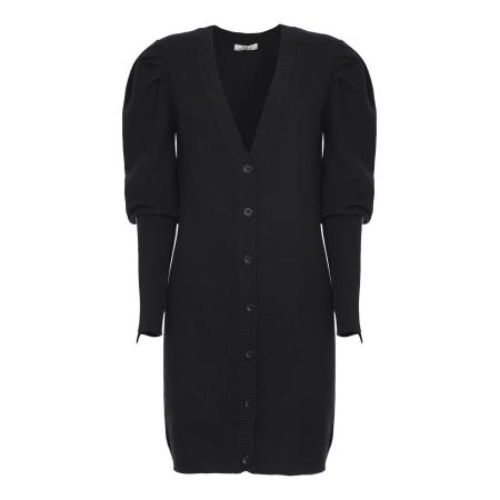 Influencer Influencer Gebreid vest zwart / wit