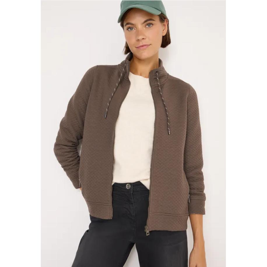 CECIL Sweatjack met textuur Bruin