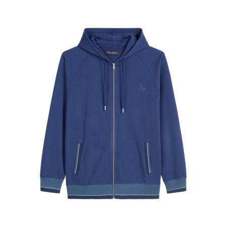 Marc O'Polo Marc OPolo Sweatvest Heavy Jersey blauw