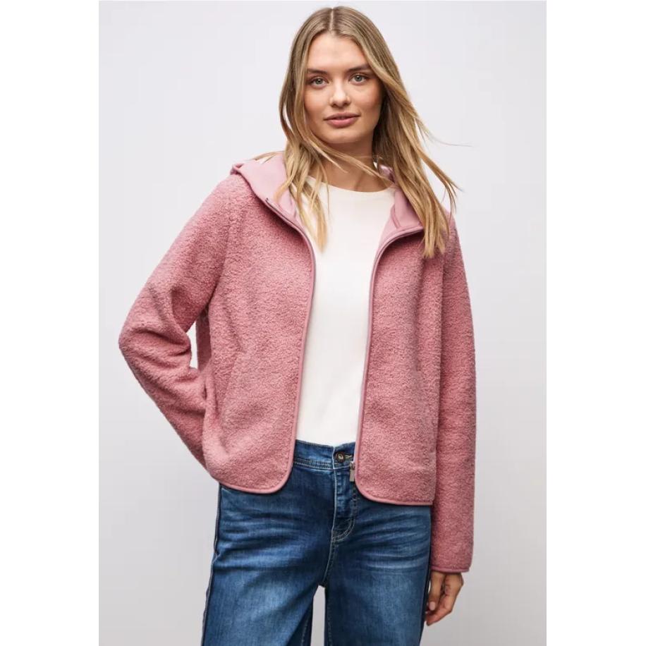 Street One Teddyjas met capuchon Roze