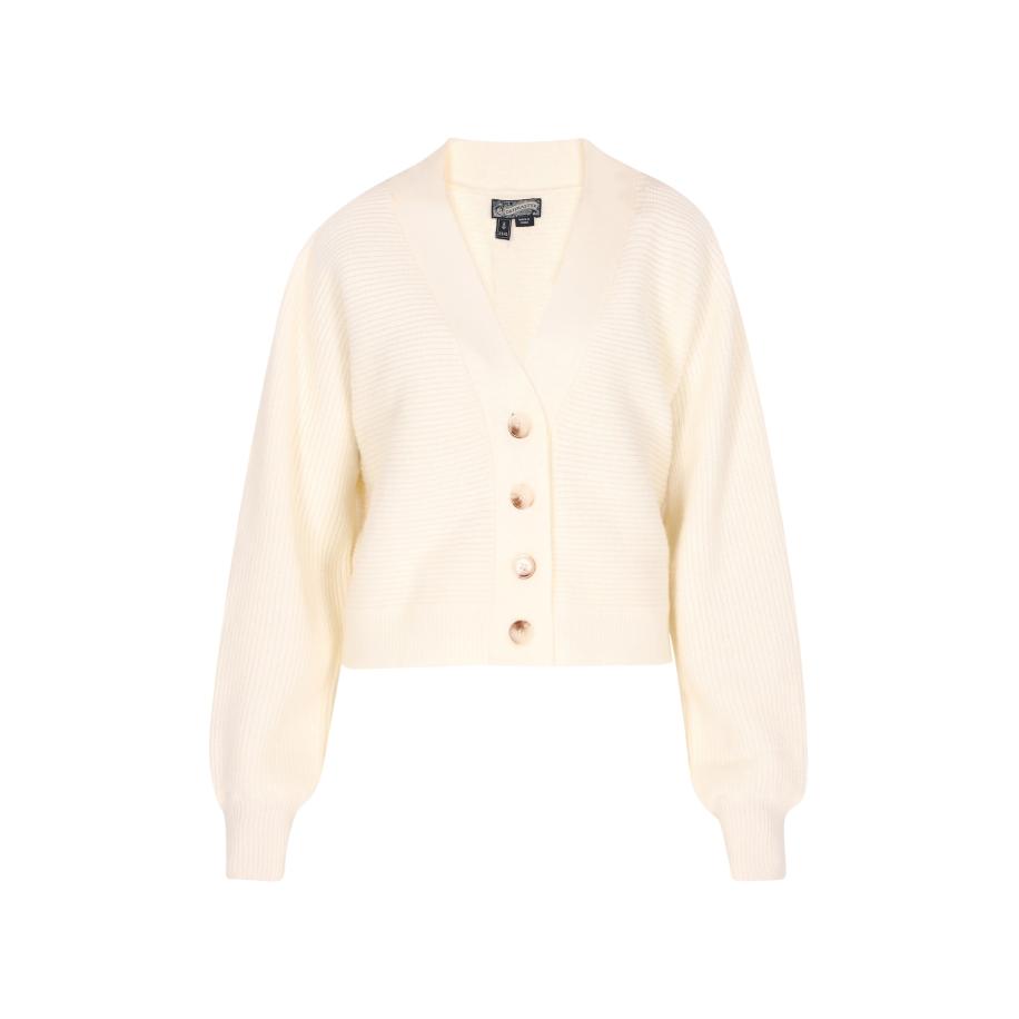 DreiMaster DreiMaster Vintage Gebreid vest wolwit -