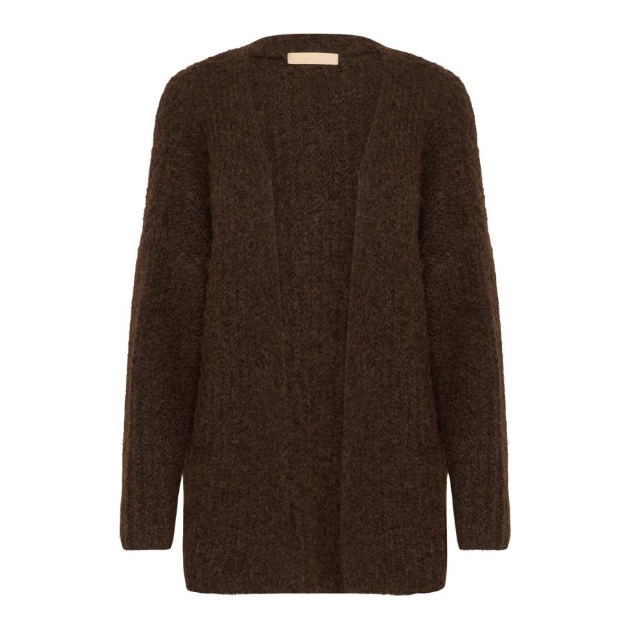 Culture CULTURE Gebreid vest Brava chocoladebruin -