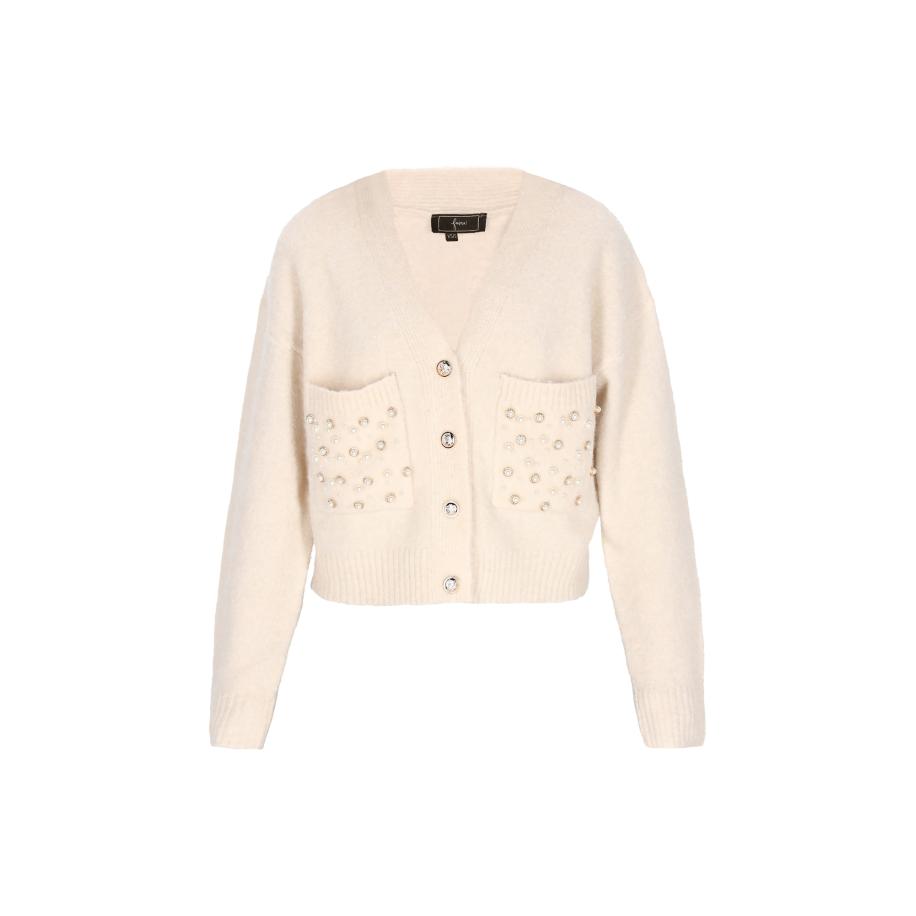 Faina faina Gebreid vest crème -