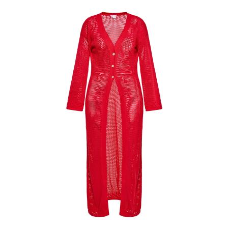 IZIA IZIA Gebreid vest vuurrood