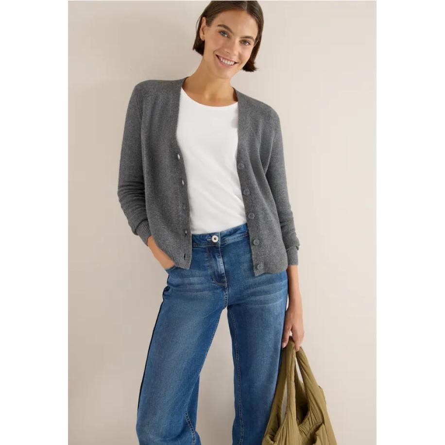 CECIL Vest met gebreide details Grijs