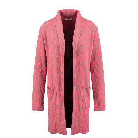 Key Largo Key Largo Gebreide mantel Infinity donkerbeige / neonroze