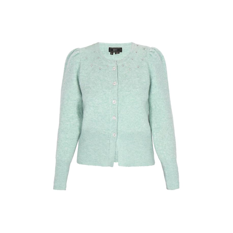 Faina faina Gebreid vest lichtgroen -