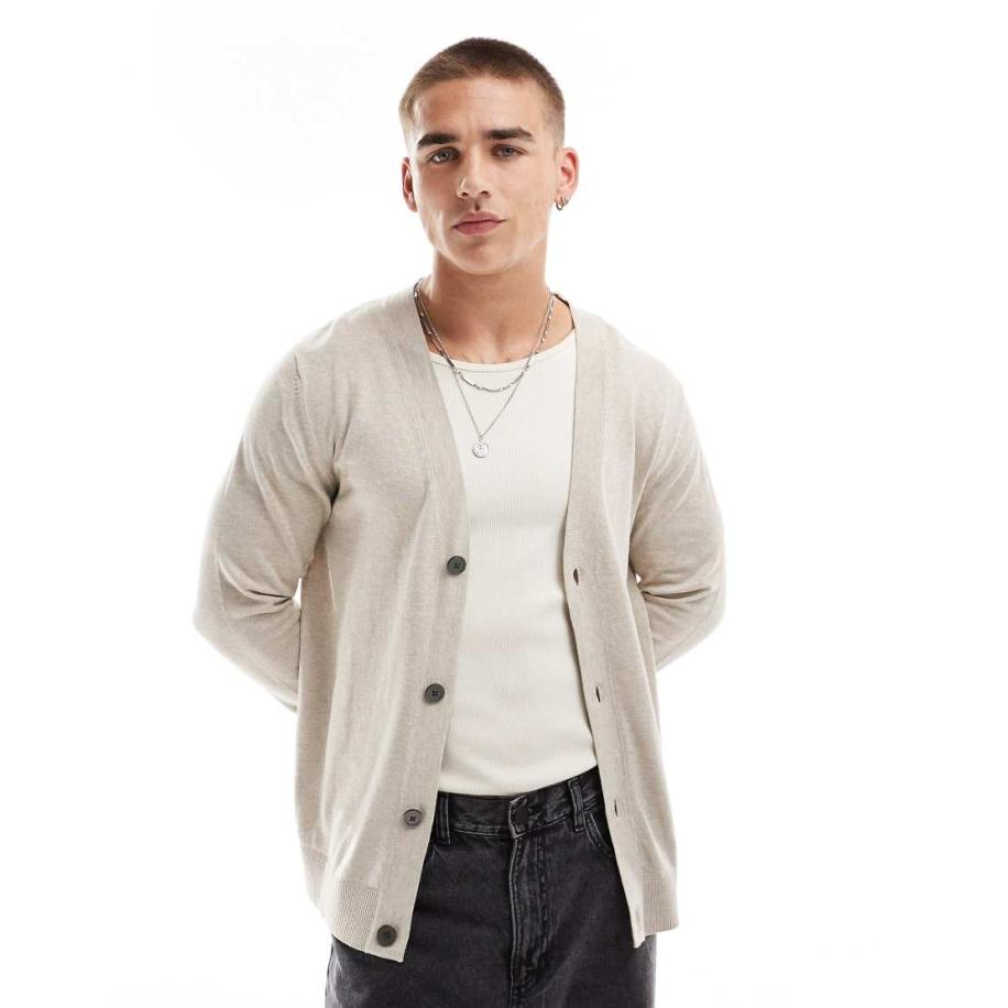 Jack & Jones - Lichtgewicht vest in beige-Neutraal Multicolor