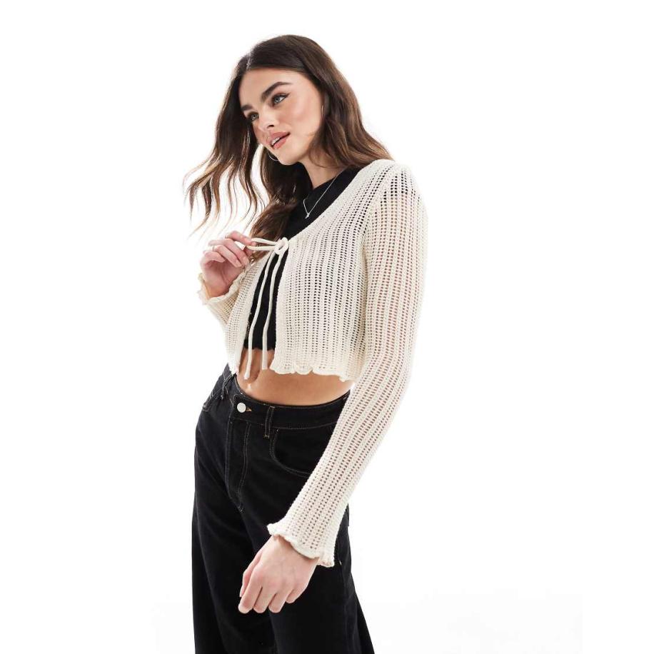 Cotton On Open gebreid vest in porseleinwit Wit