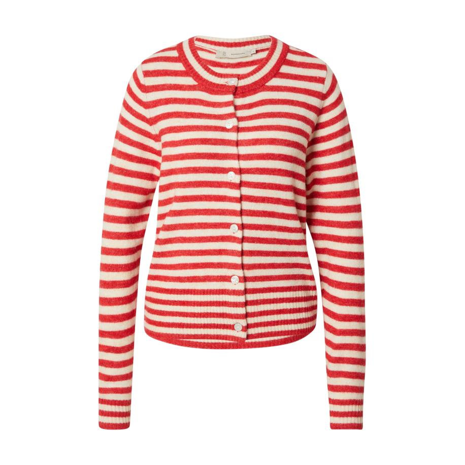 Peppercorn Peppercorn Gebreid vest crème / cranberry -