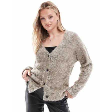 Never Fully Dressed Metallic gebreid vest in goud