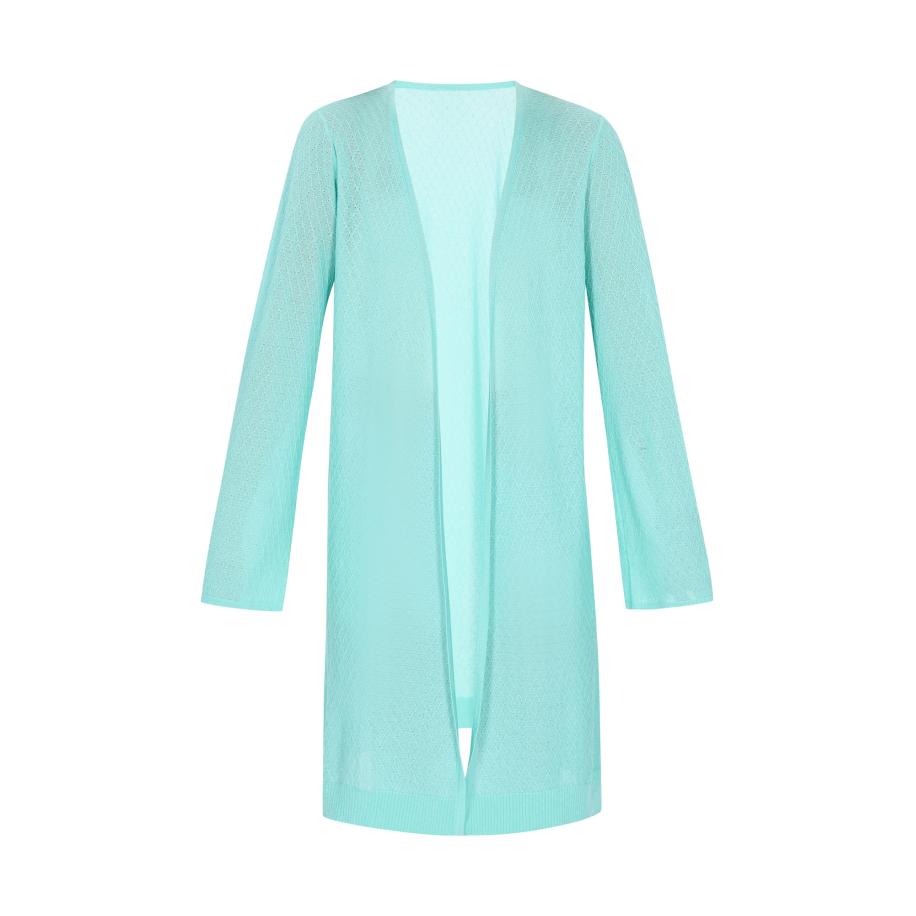 IZIA IZIA Gebreid vest turquoise -