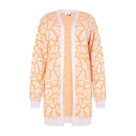 MYMO MYMO Gebreid vest oranje / lichtroze