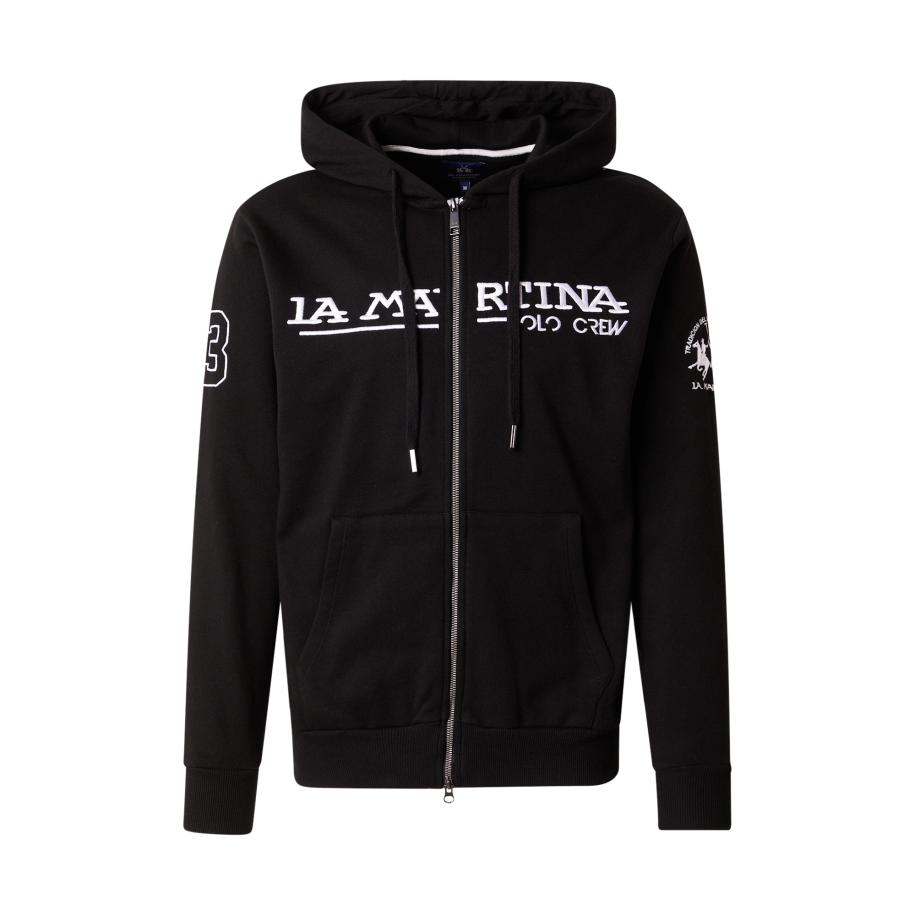 La Martina La Martina Sweatvest zwart / wit -