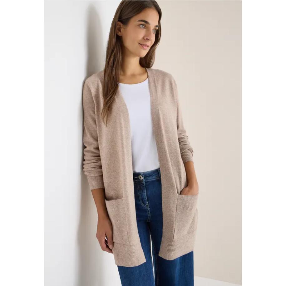 CECIL Open Cosy vest Bruin