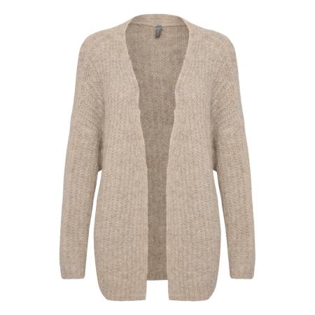 Culture CULTURE Gebreid vest CU Brava beige gemêleerd