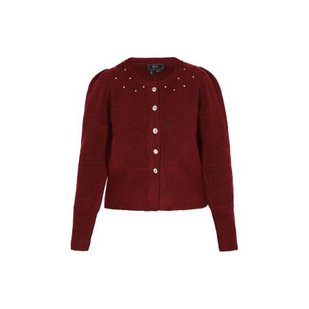 Faina faina Gebreid vest donkerrood