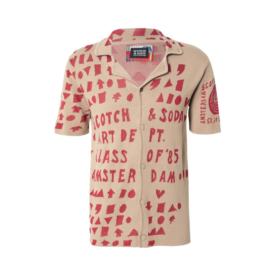 Scotch & Soda SCOTCH & SODA Gebreid vest beige / rood -