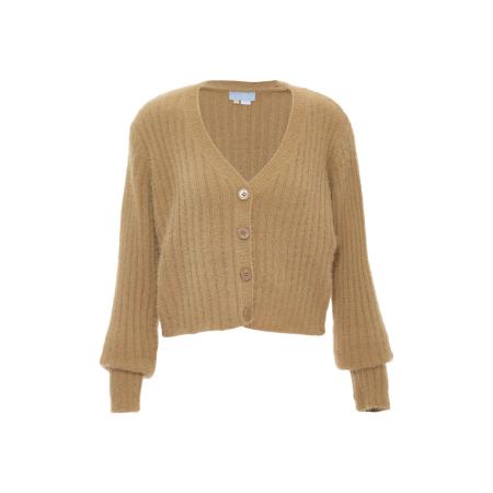 Poomi Poomi Gebreid vest sand