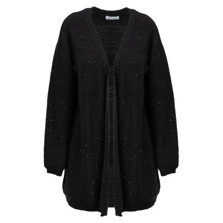 Influencer Influencer Gebreid vest zwart