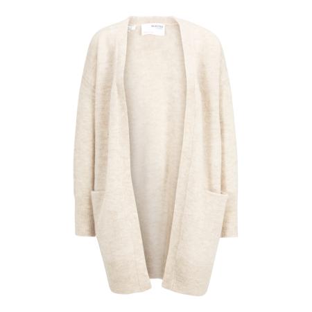 Selected SELECTED Gebreid vest Lulu beige gemêleerd