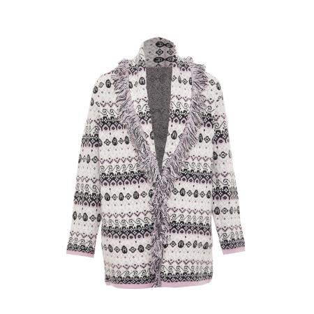 ebeeza ebeeza Gebreid vest pastellila / zwart / wit