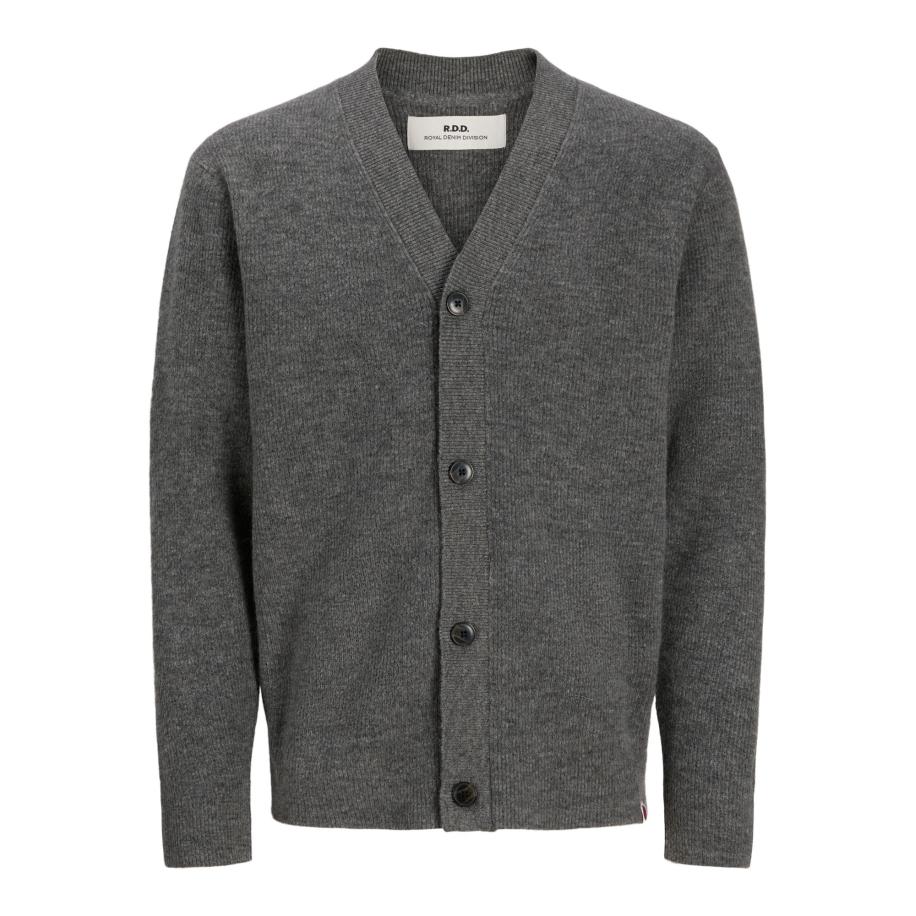 ROYAL DENIM DIVISION R.D.D. ROYAL DENIM DIVISION Gebreid vest grijs / rood / wit -