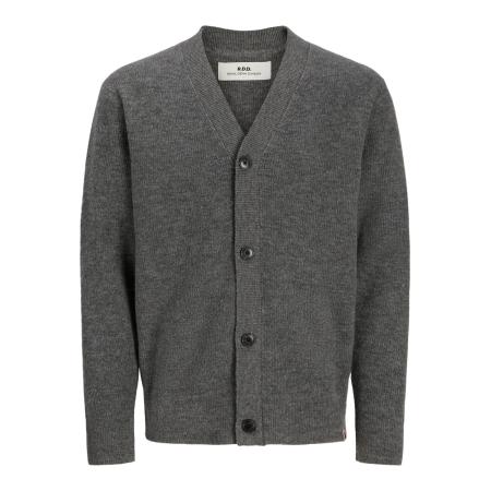 ROYAL DENIM DIVISION R.D.D. ROYAL DENIM DIVISION Gebreid vest grijs / rood / wit