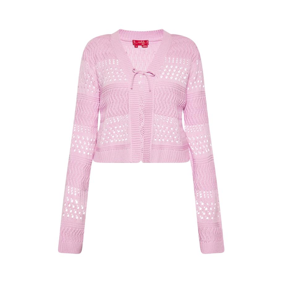 Swirly swirly Gebreid vest rosa -