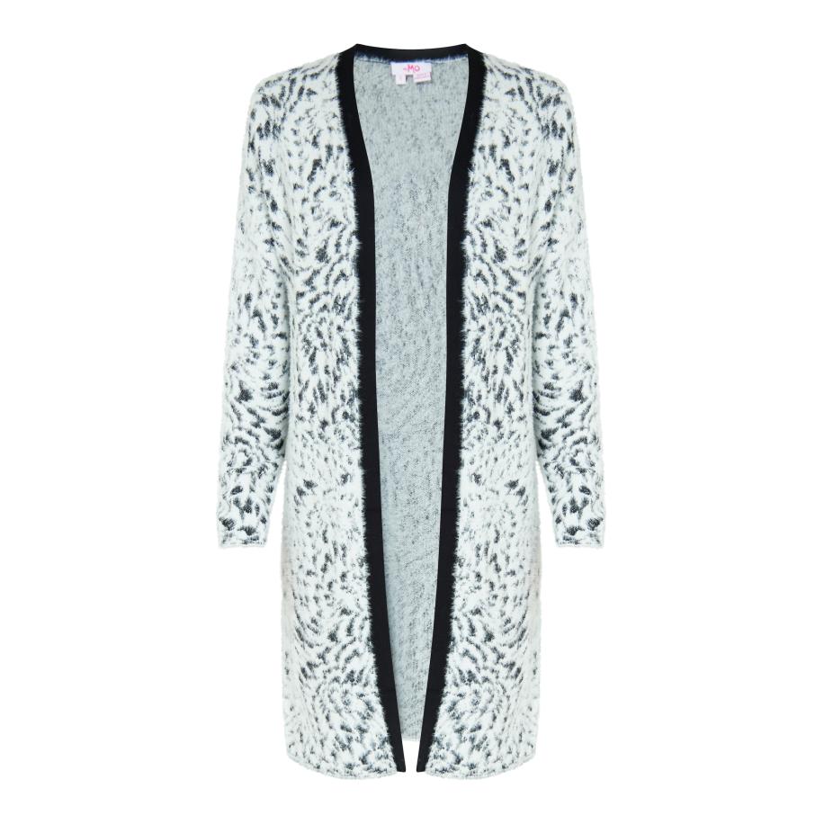 MYMO MYMO Gebreid vest hemelsblauw / zwart / wit -