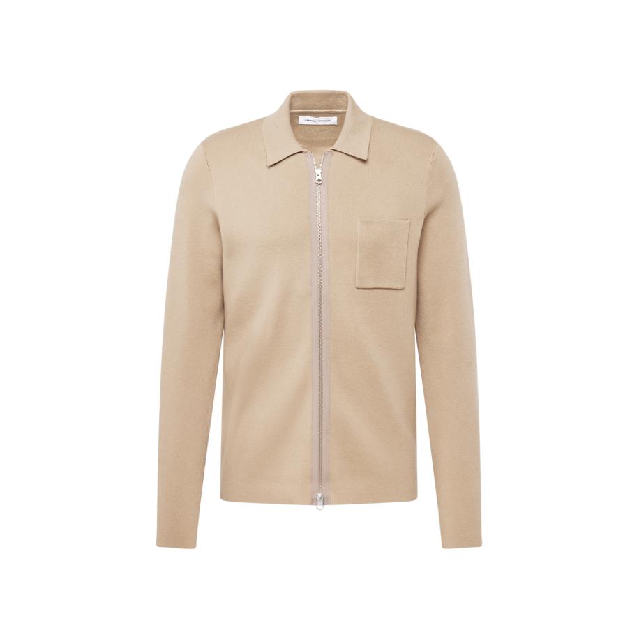 Samsøe Samsøe Gebreid vest Guna beige Bruin