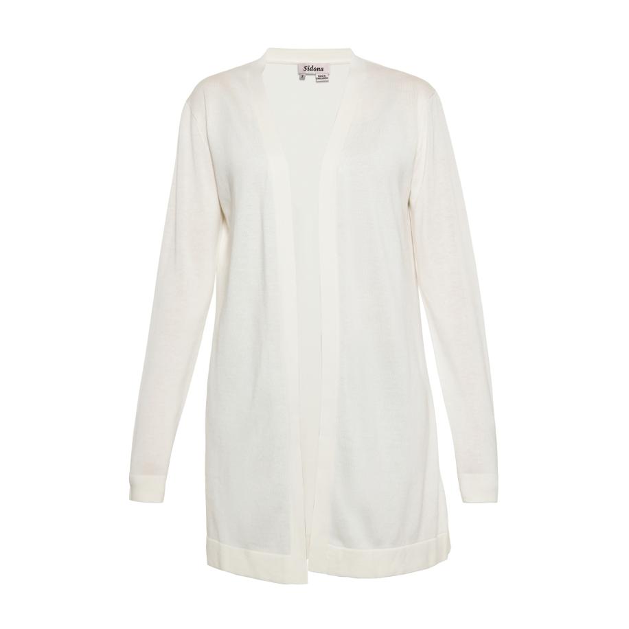 Sidona Sidona Gebreid vest wit -
