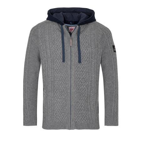 Spieth & Wensky SPIETH & WENSKY Gebreid vest Athan navy / lichtgrijs