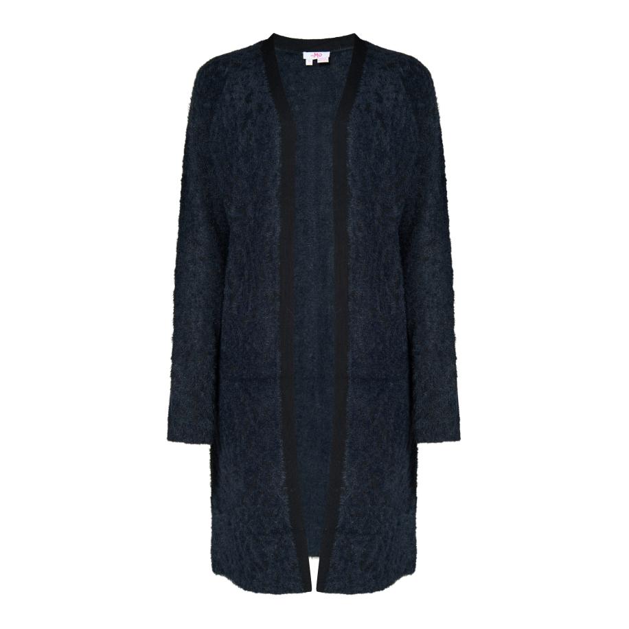 MYMO MYMO Gebreid vest donkerblauw / zwart -